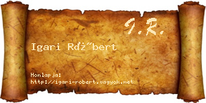 Igari Róbert névjegykártya